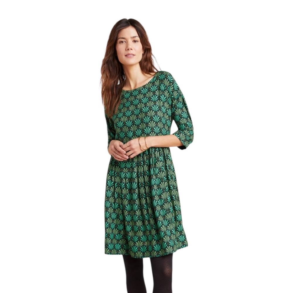 Maeve by Anthropologie Magnolia Babydoll Tunic Green S